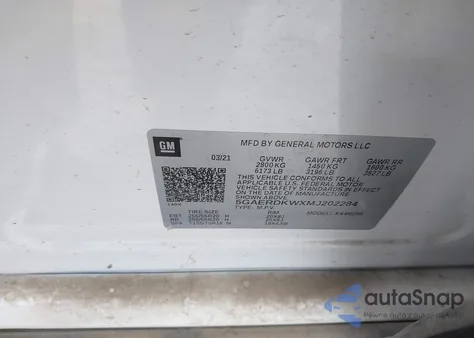 2021 Buick Enclave Fwd Avenir from USA, damaged, VIN 5GAERDKWXMJ202284